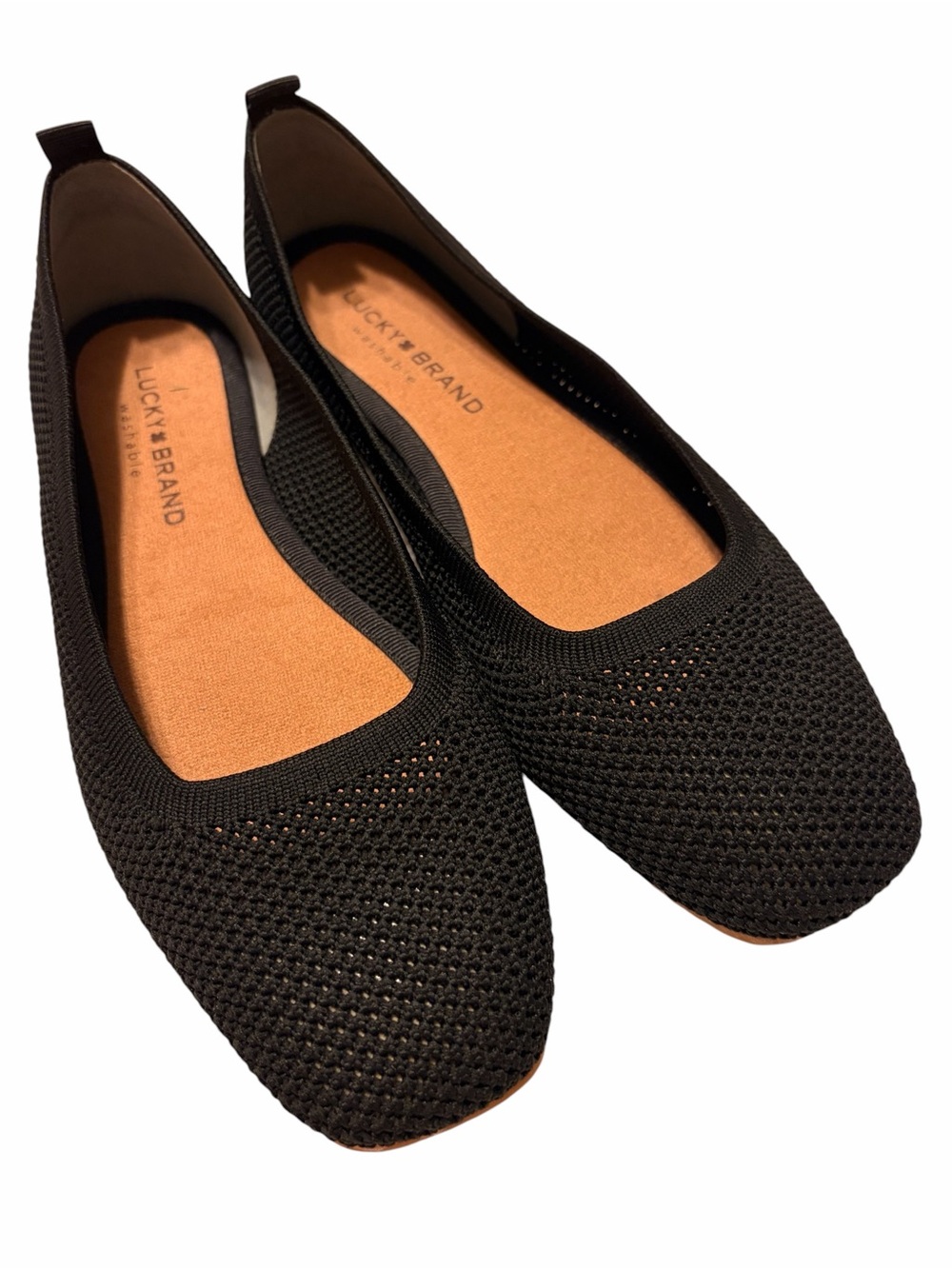 Lucky Brand Black Knit Ballet Flats Size 7.5